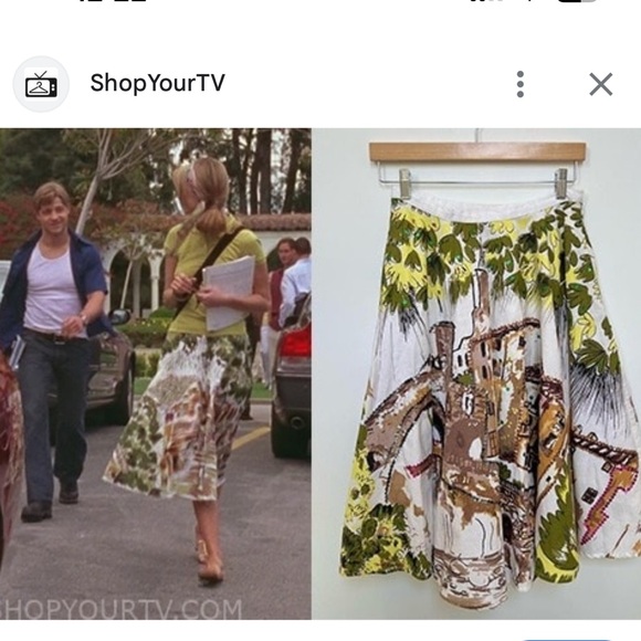 Vintage as seen on tv Moda International Scenic Print Midi Skirt Sz 14 - Picture 1 of 11